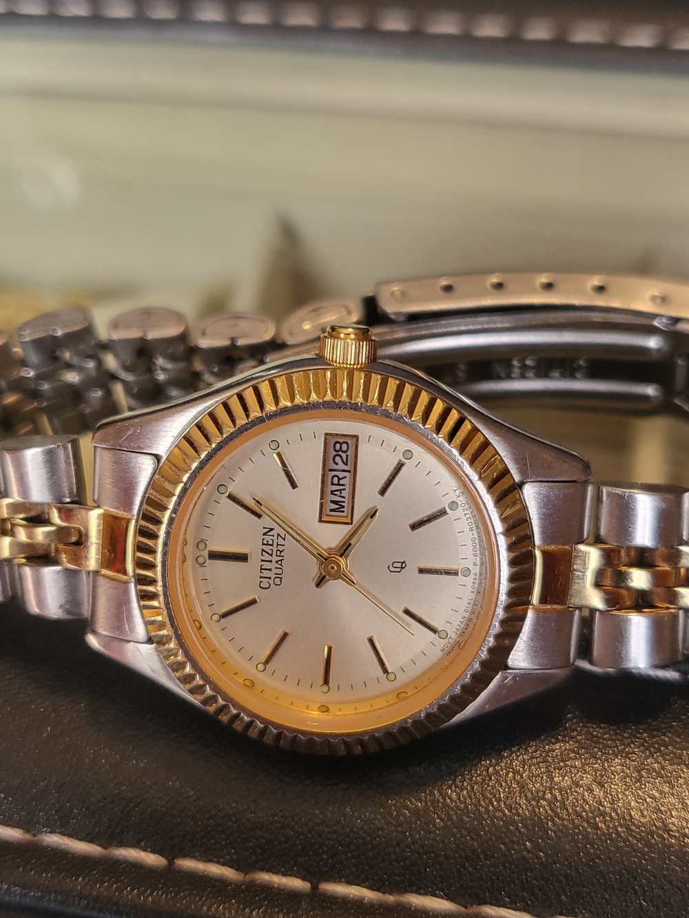 Citizen Quartz Two-Tone Gold Dial Watch - Picture 9 of 10